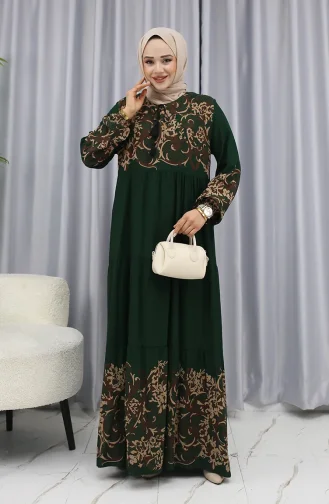 Robe à Motifs Aquatiques 4082-05 Vert émeraude 4082-05