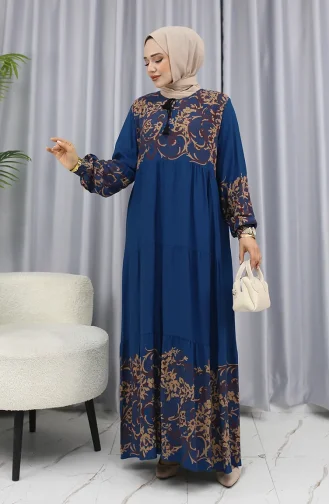 Waterpatroonjurk 4082-06 Petrol 4082-06