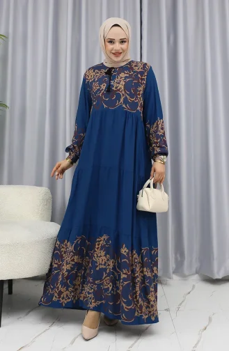 Waterpatroonjurk 4082-06 Petrol 4082-06