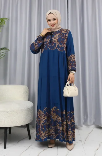 Waterpatroonjurk 4082-06 Petrol 4082-06