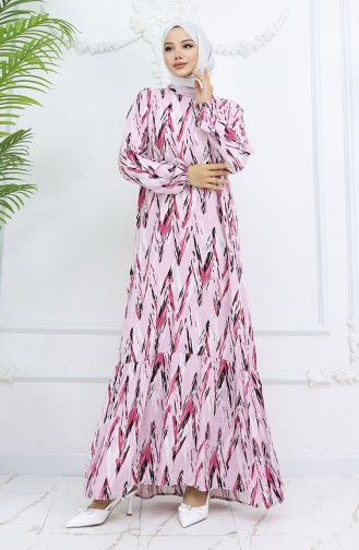 Robe Hijab Rose Pâle 2017-03