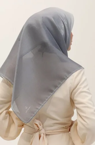 Kehribar Eşarp 70273-12 Gümüş Gri
