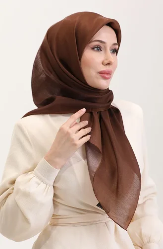 Kehribar Eşarp 70273-18 Kahverengi Koyu Kahverengi