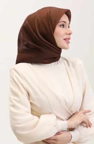 Kehribar Eşarp 70273-18 Kahverengi Koyu Kahverengi