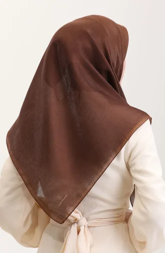 Kehribar Eşarp 70273-18 Kahverengi Koyu Kahverengi