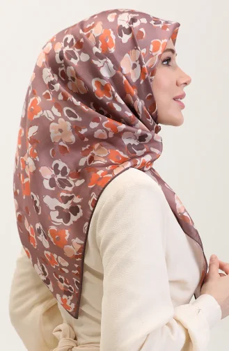 Desenli Kristal Eşarp 70288-02 Bakır