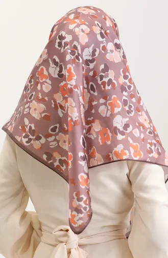 Desenli Kristal Eşarp 70288-02 Bakır