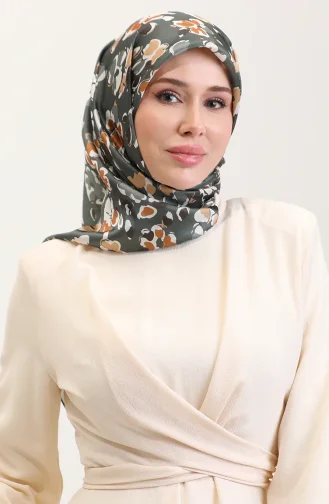 Desenli Kristal Eşarp 70288-04 Haki