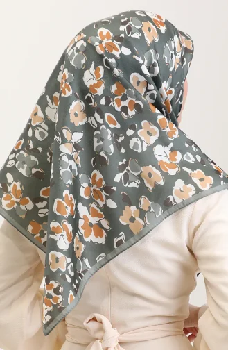 Desenli Kristal Eşarp 70288-04 Haki