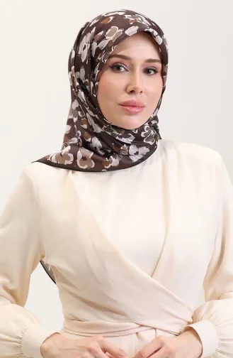 وشاح كريستال منقوش 70288-05 بني 70288-05