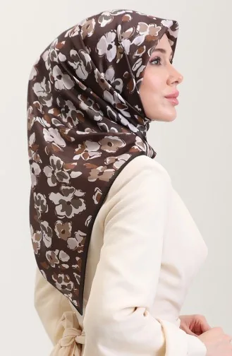 وشاح كريستال منقوش 70288-05 بني 70288-05