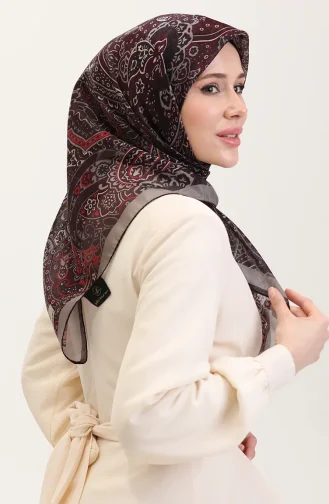 Kehribar Eşarp 70290-01 Bordo Vizon