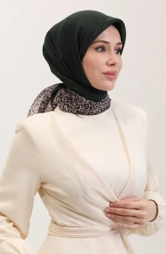 Etnik Kehribar Eşarp 70292-05 Zümrüt Yeşili