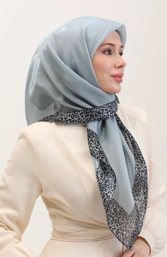 Etnik Kehribar Eşarp 70292-07 Gümüş Gri