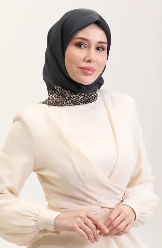 Etnik Kehribar Eşarp 70292-10 Antrasit