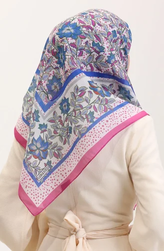 وشاح قطني منقوش 2075-06 ساكس فوشيا 2075-06