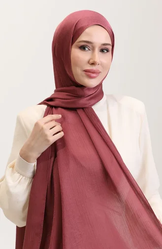 Jan Jan Şifon Şal 70239-40 Koyu Gül Kurusu