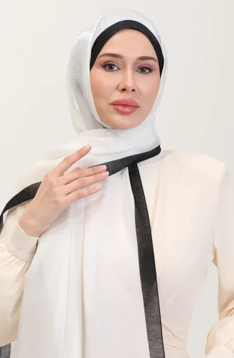 Amber Luxus Schal 70274-07 Weiß Schwarz 70274-07