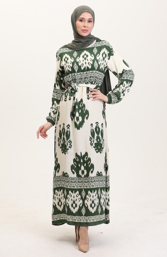 Smaragdgrün Hijab Kleider 0006-05