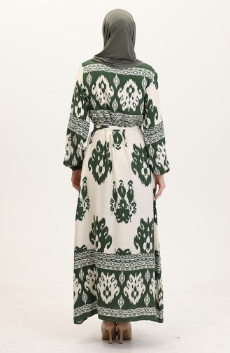 Smaragdgrün Hijab Kleider 0006-05