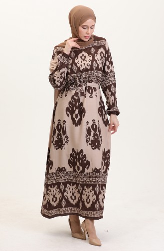 Robe Hijab Couleur Brun 0006-07