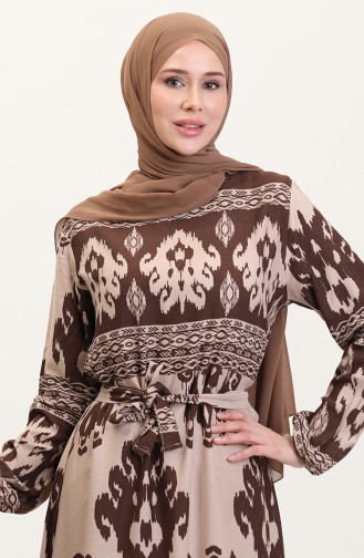 Robe Hijab Couleur Brun 0006-07