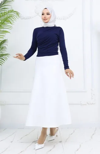 Balıkçı Yaka Bluz 71264-04 Lacivert