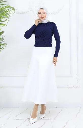 Balıkçı Yaka Bluz 71264-04 Lacivert