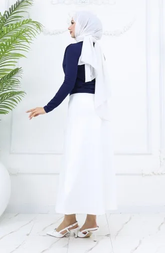 Balıkçı Yaka Bluz 71264-04 Lacivert