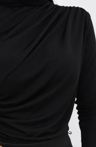 Rollkragenbluse 71264-05 Schwarz 71264-05