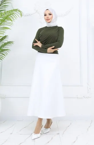 Balıkçı Yaka Bluz 71264-06 Haki