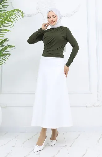 Balıkçı Yaka Bluz 71264-06 Haki