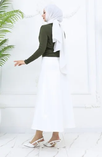 Balıkçı Yaka Bluz 71264-06 Haki