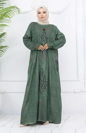 Khaki Hijab Dress 2027-02