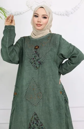 Khaki Hijab Dress 2027-02