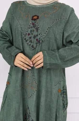 Khaki Hijab Dress 2027-02