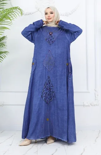 Şile Cloth Authentic Dress 2027-04 Indigo 2027-04