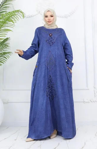 Şile Cloth Authentic Dress 2027-04 Indigo 2027-04