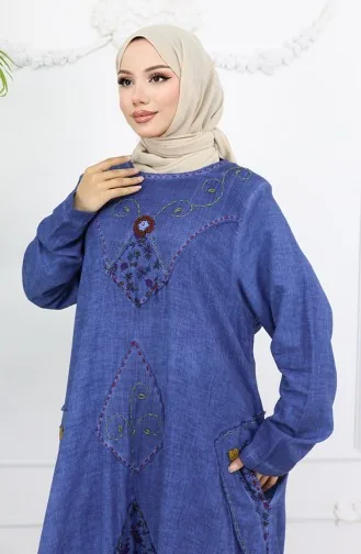 Şile Cloth Authentic Dress 2027-04 Indigo 2027-04