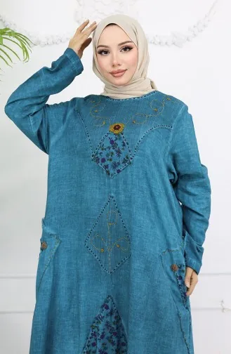 Şile Cloth Authentic Kleid 2027-05 Petrol 2027-05