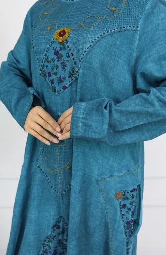 Şile Cloth Authentic Kleid 2027-05 Petrol 2027-05