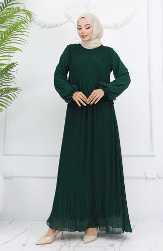 Robe Hijab Vert emeraude 2044-05