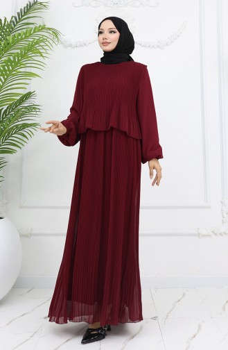 Robe Hijab Bordeaux 2044-06