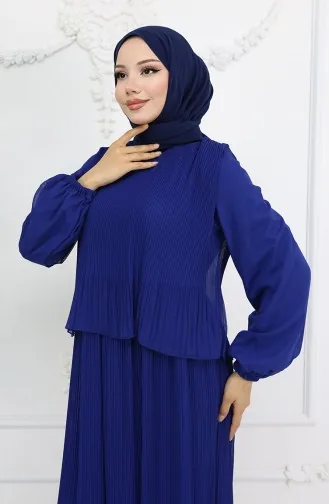 Pleated Multi Chiffon Dress 2044-09 Parliament Green 2044-09