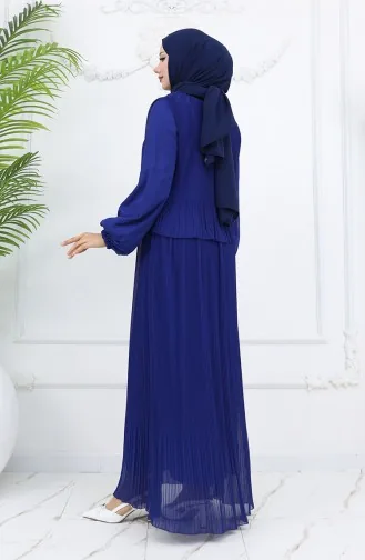 Pleated Multi Chiffon Dress 2044-09 Parliament Green 2044-09