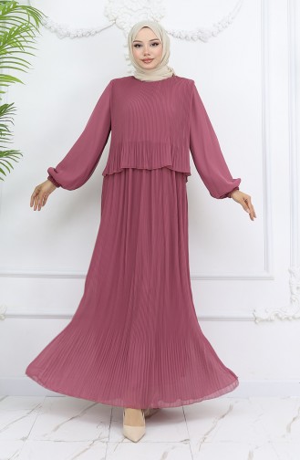 Dusty Rose Hijab Dress 2044-10