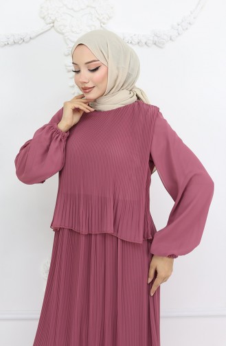 Dusty Rose Hijab Dress 2044-10