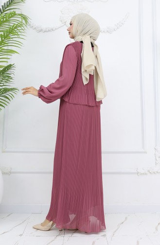 Dusty Rose Hijab Dress 2044-10