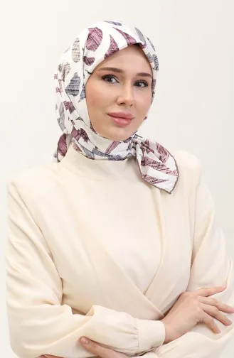 Écharpe à Motifs 70289-02 Vison Prune 70289-02