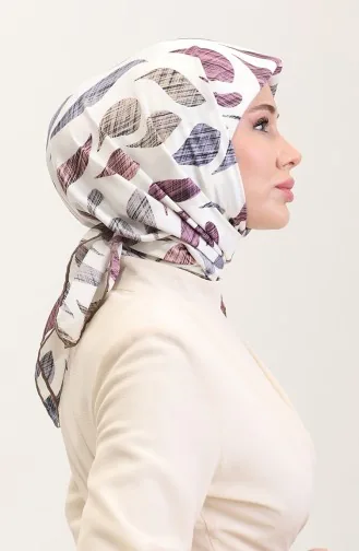 Écharpe à Motifs 70289-02 Vison Prune 70289-02